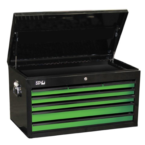 SP - TOOL BOX BLACK/GREEN 7 DRAWER CUSTOM SUMO 
